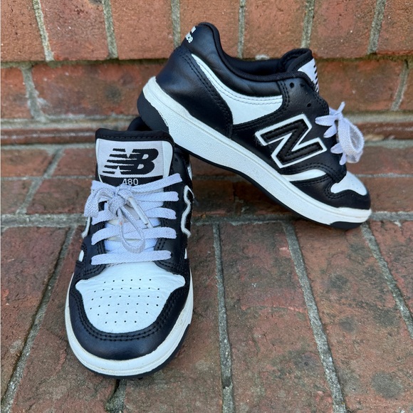 New Balance Other - New Balance 480 Black Faux Leather Running Sneakers Size 13M kids boys toddler